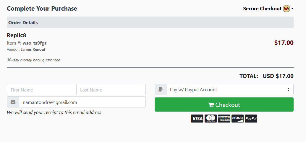 Pet Authority Fortune order details on checkout page